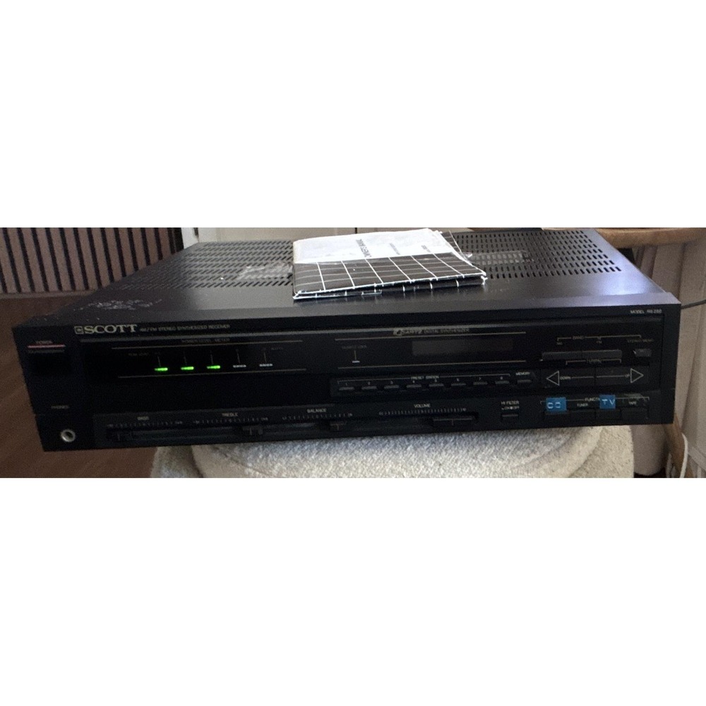 Vintage Scott RS250 Stereo Receiver W/ ORIGINAL OWNER'S MANUAL Tested Working
